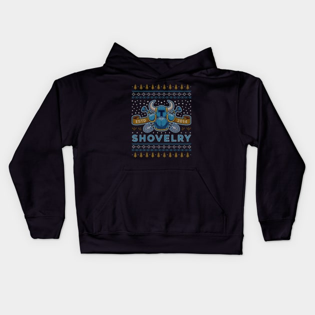 Shovelry Ugly Sweater Kids Hoodie by Lagelantee